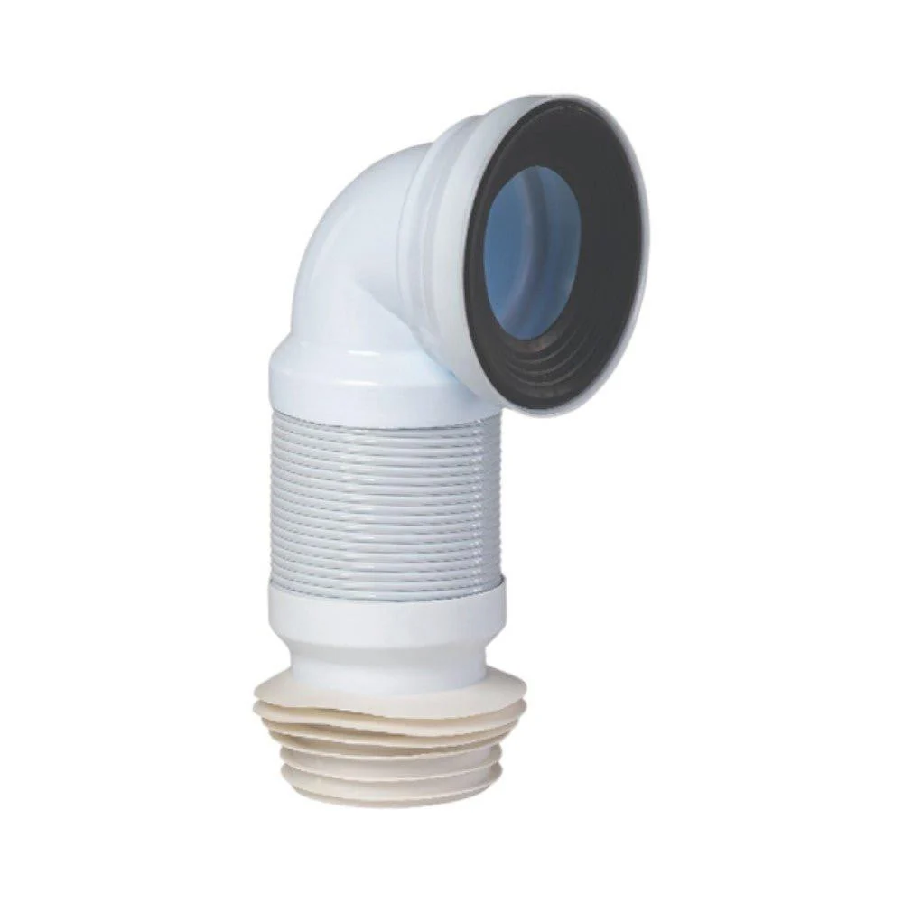 Styron Wc bekötő könyök, flexibilis, 90mm elfolyás (STY-530-90-F)