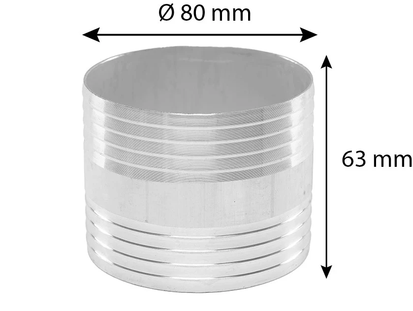 Tömlőcsatlakozó átmérője. 80 mm