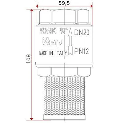 Visszacsapó+Szűrő 5/4" YORK