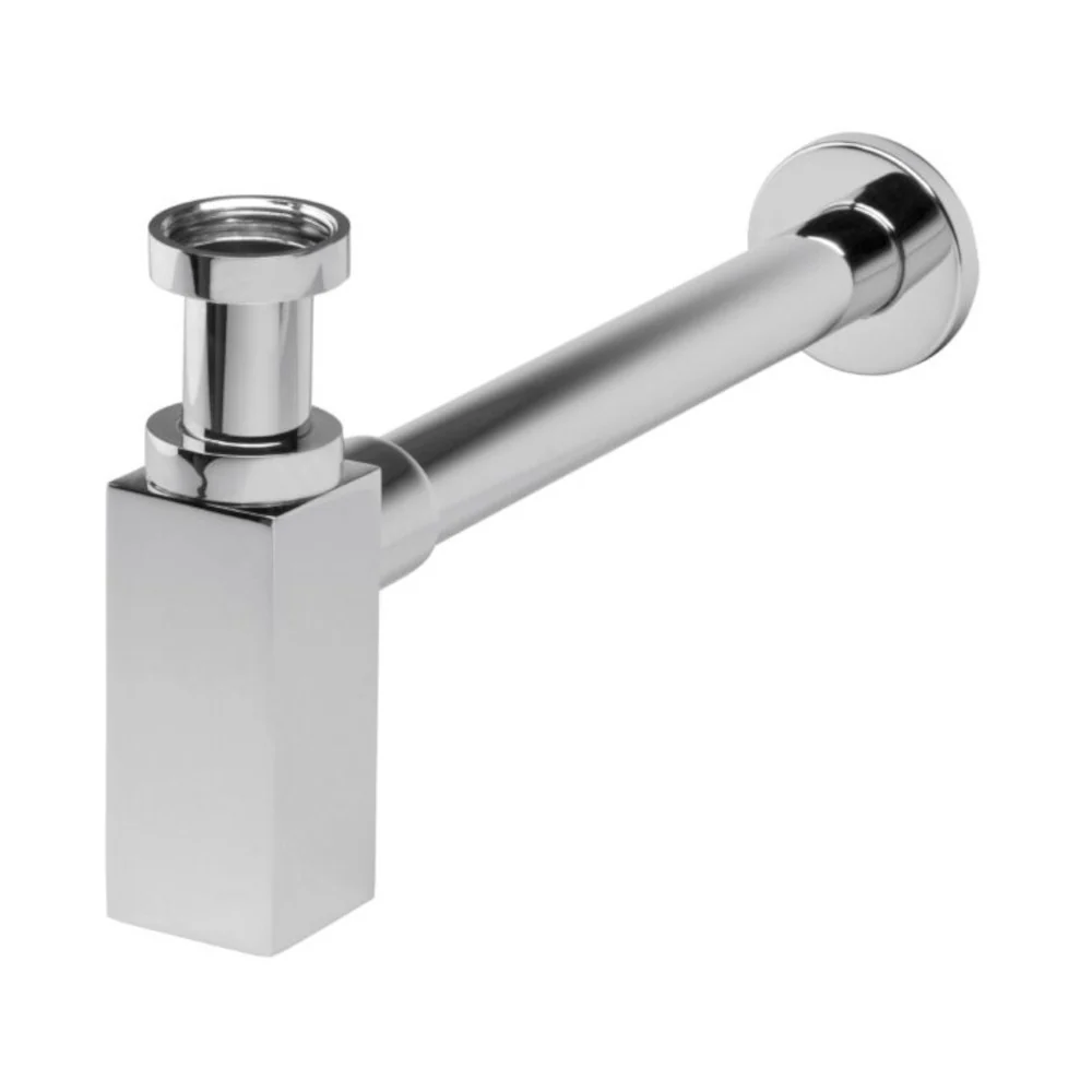VivaStyle QUADRO LUX mosdószifon - króm - szögletes - fém - leeresztő nélkül - Ø 5/4" - Ø 32 mm