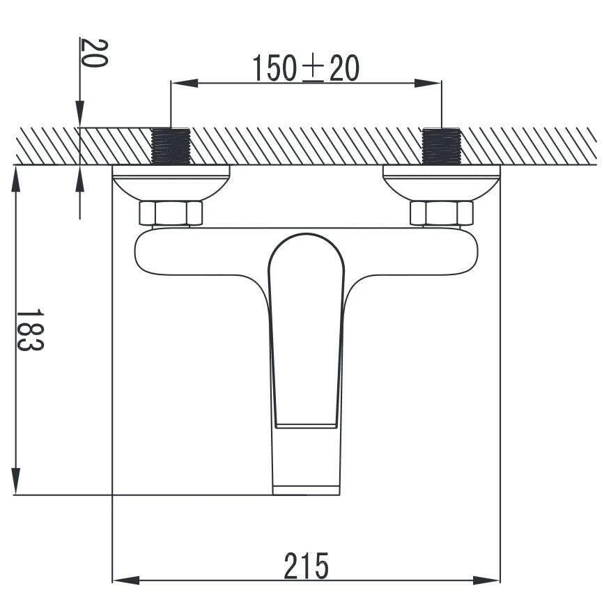 Wellis Asti kád csaptelep, 21,5x18,3x16,6 cm (ACS0210)