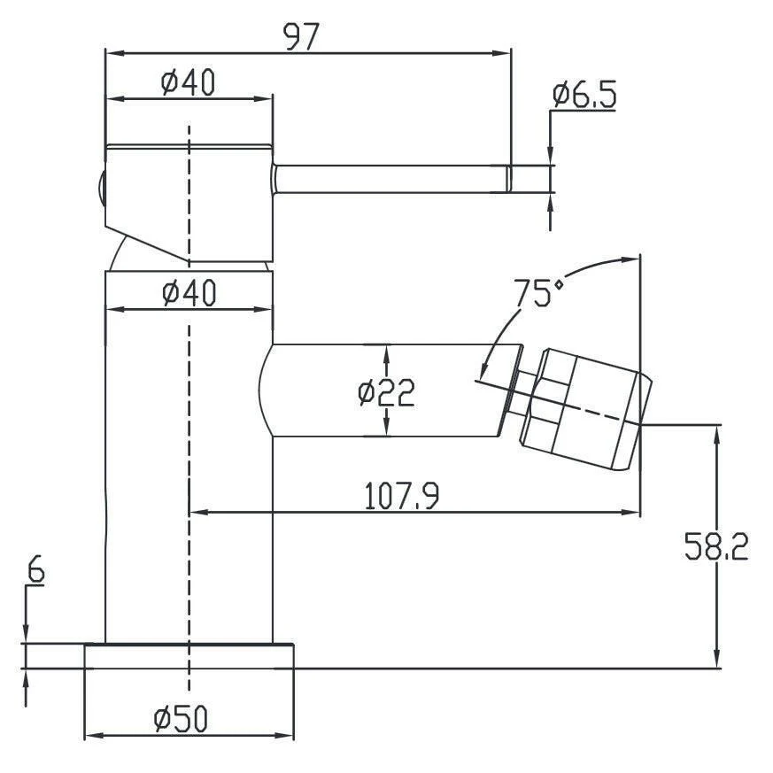 Wellis Comino bidé csaptelep, 5x12,8x12,5 cm (ACS0265)