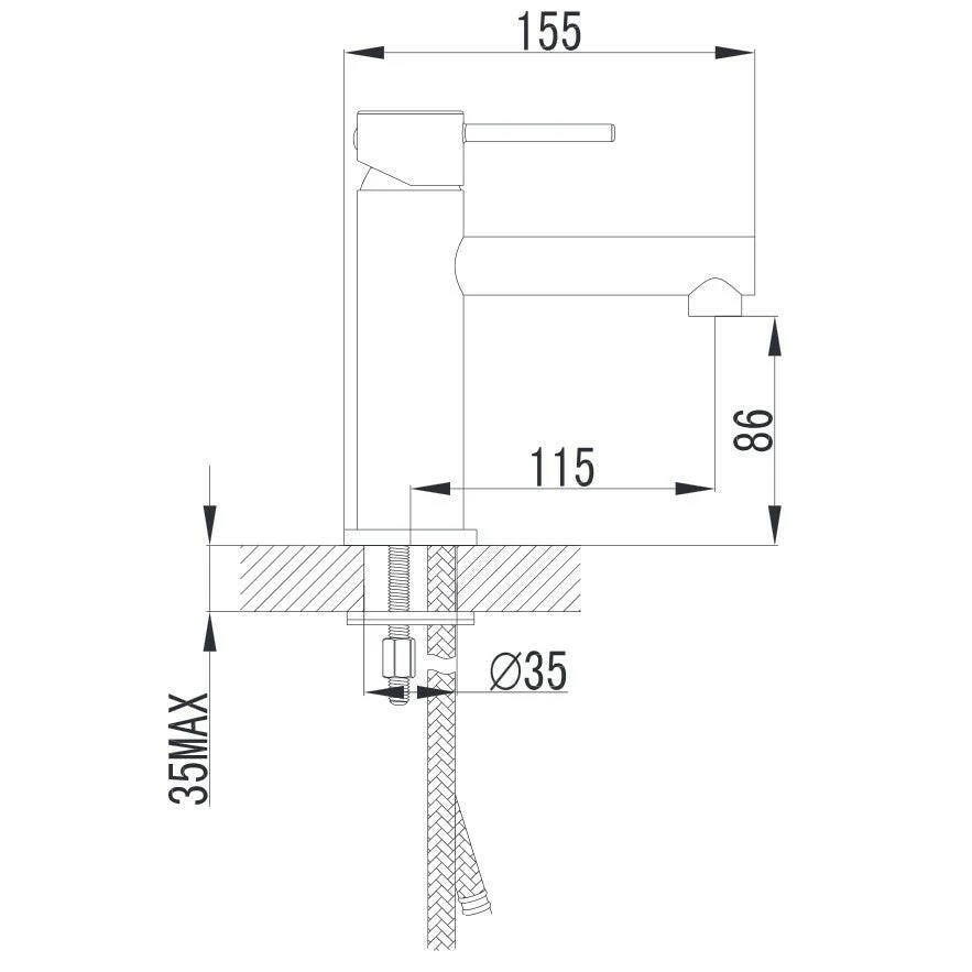 Wellis Comino mosdó csaptelep, 16,4 cm (ACS0262)