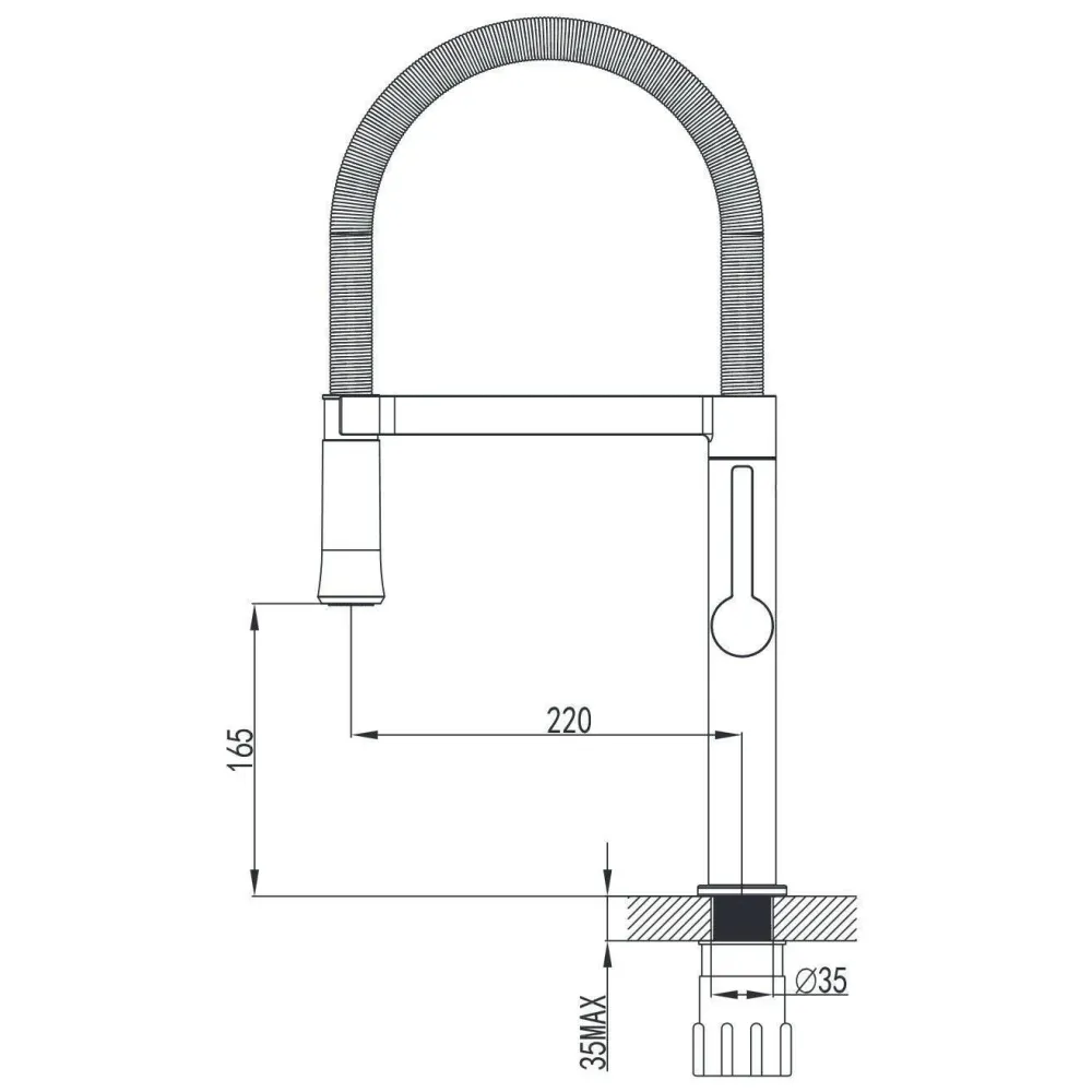 Wellis Spring mosogató csaptelep, 10x50x26 cm (ACS0217)