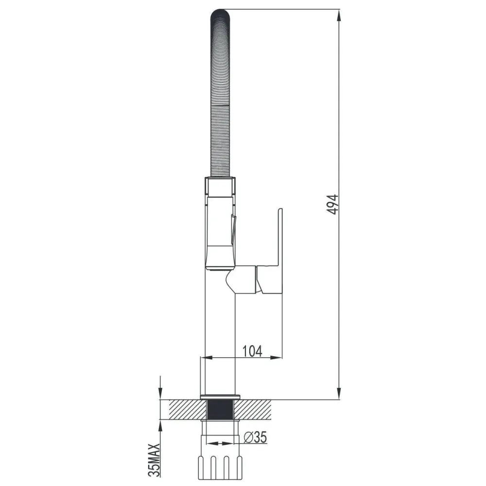 Wellis Spring mosogató csaptelep, 10x50x26 cm (ACS0217)