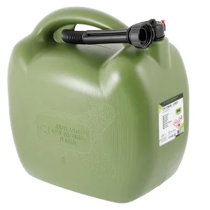 Üzemanyag kanna, műanyag, 20L, ovális, khaki színű