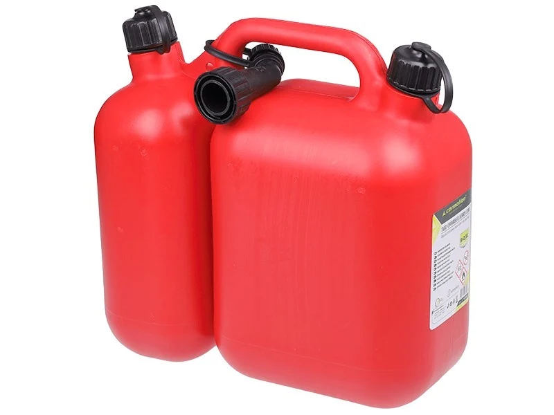 Kétkamrás üzemanyag/olaj kanna, 5 + 2.5L